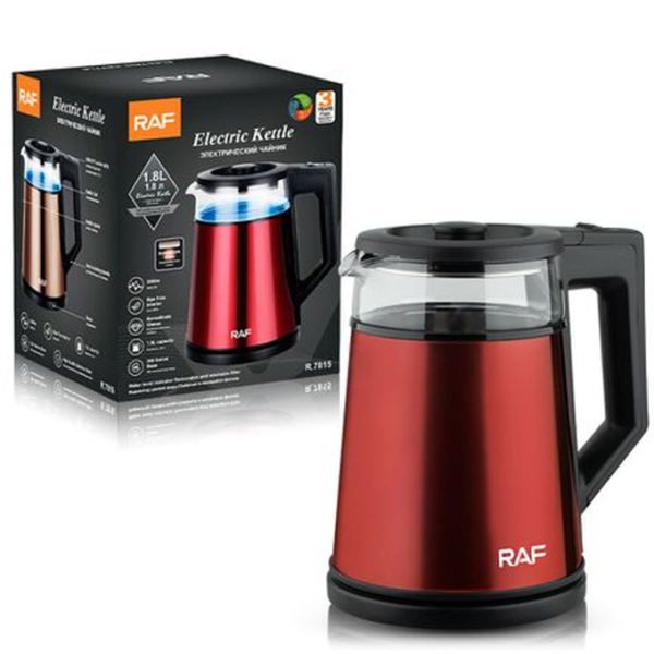 Electric Kettle 1.8L Stainless Steel Double Wall-RAF R7815