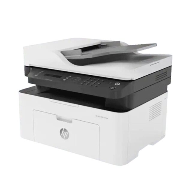 HP LaserJet MFP M137FNW Mono Black and White Laser Multifunction Printer, White | M137FNW