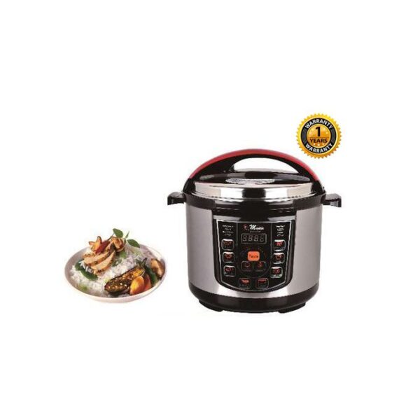 Electro Master Electric Pressure Cooker 6.0L - Grey, Black