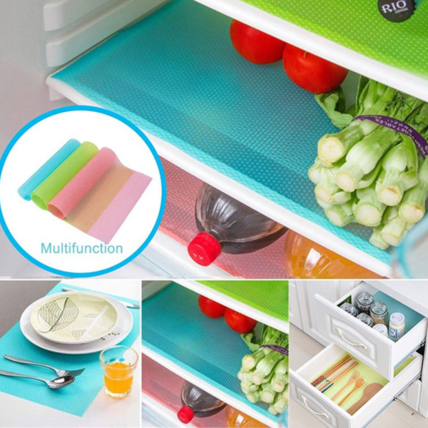 4 Pack Refrigerator Washable Mats,Liners, Drawer, Table Mats