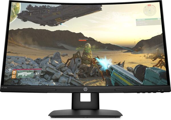 HP X24c Curved Gaming Monitor, 23.6 Inch FHD, 300 nits, 16:9, AMD Freesync, 1500R curvature