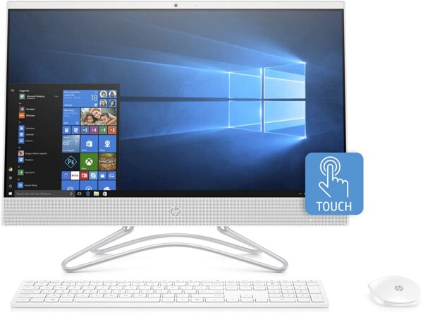 HP All-In-One 24-f0002ne Desktop - Intel Core i7-8700K, 23.8-Inch Touch, 1TB, 8GB, 2GB VGA-Geforce MX110, Eng-Arb-KB, Windows 10, White