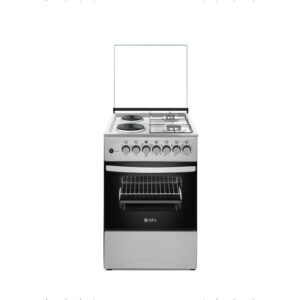 SPJ Free Standing Cooker 50x50cm, 2 Gas Burners + 2 Hotplates, Electric Oven